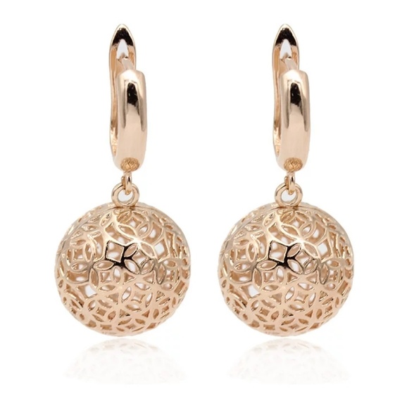 Gold plated earrings - Picture 2 of 5